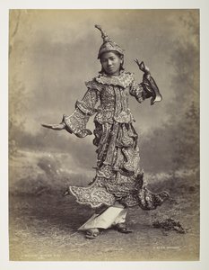 Burmesisches Tanzmädchen, Ansichten von Burma von Philip Adolphe Klier