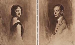 König George VI und Königin Elizabeth von Philip Alexius de (after) Laszlo