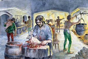 Küche im Mittelalter von Philip Corke