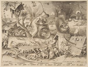 Zorn Ira, aus der Serie Die sieben Todsünden, 1558 von Philip Galle