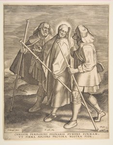 Christus und die Jünger auf dem Weg nach Emmaus, 1571 von Philip Galle