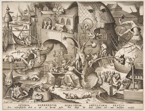 Neid Invidia aus Die sieben Todsünden von Philip Galle