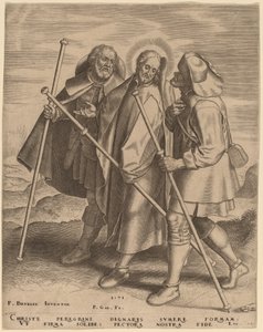 Christus und seine Jünger auf dem Weg nach Emmaus