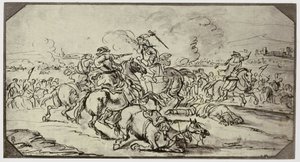 Borgognone, Eine Schlacht von Philip Henry Delamotte