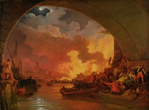 Der große Brand von London von Philip James de Loutherbourg