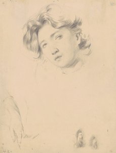 Studie für den Kopf eines Mädchens, ca. 1900 von Philip Leslie Hale