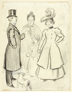 Humorvolle Szene des Londoner Lebens im East End