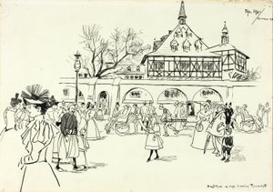 Skizze in der Midway Plaisance von Philip William May