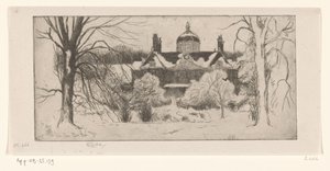 Huis ten Bosch im Schnee von Philip Zilcken (signed by artist)