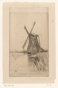 Mühle in der Landschaft von Philip Zilcken (signed by artist)
