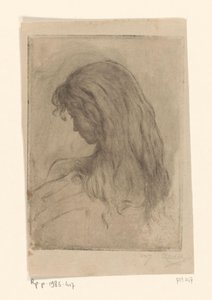 Vrouw met lang haar, op de rug gezien von Philip Zilcken (signed by artist)