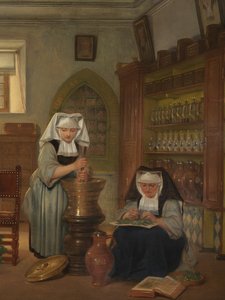 Detail der Apotheke im St.-Johannes-Hospital von Philipe Jacques van Bree