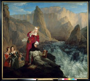 Laure und Petrarca an der Fontaine de Vaucluse