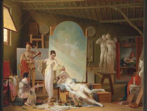 Das Atelier des Künstlers in Rom von Philipe Jacques van Bree