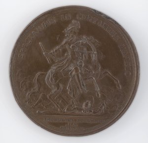 Bronzemedaille zur Erinnerung an den Tod von Friedrich, Herzog von Schomberg von Philipp Heinrich Müller