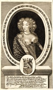 Porträt von Sophie Louise von Württemberg-Stuttgart 1642-1702, Markgräfin, ca. 1680 von Philipp Kilian