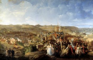 Napoleon I. (1769-1821) verteilt die Kreuze der Ehrenlegion im Lager von Boulogne am 16.08.1804 von Philippe Auguste Hennequin