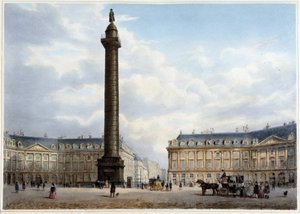 Säule der Place Vendôme - in „Promenade dans Paris et ses environs“, entworfen von Jacottet und Benoist, ca. 1840 von Philippe Benoist
