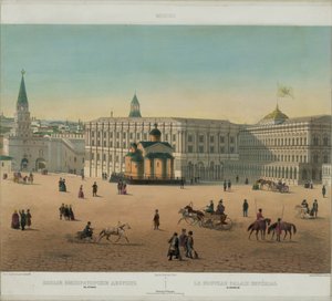 Der Große Kremlpalast aus einer Panoramasicht auf Moskau in 10 Teilen, ca. 1848 von Philippe Benoist