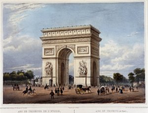 Der Triumphbogen - in Promenade dans Paris et ses environs, entworfen von Jacottet und Benoist, ca. 1840 von Philippe Benoist