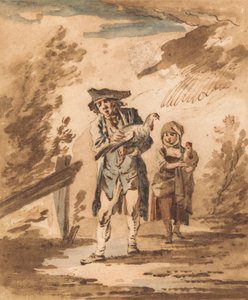 Bauern mit Geflügel kehren vom Markt zurück von Philippe Jacques de Loutherbourg