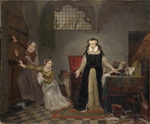 Die letzten Stunden von Maria Stuart, Königin von Schottland, vor 1819 von Philippe Jacques van Brée