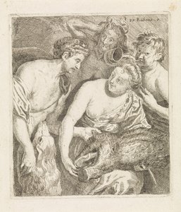 Meleager gibt Atalanta den Kopf des kalydonischen Ebers von Philippe Lambert Joseph Spruyt
