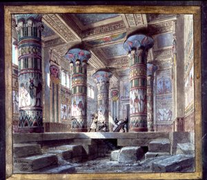 Szenografie von Philippe Chaperon für die Oper Aida von Giuseppe Verdi von Philippe Marie Chaperon