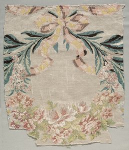 Seidenfragment, Teil des Panels genannt "Le panier fleuri" von Philippe de Lasalle