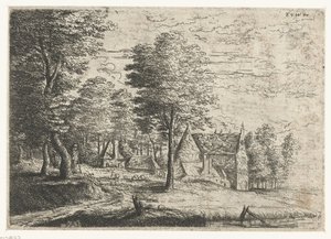 Landschaft mit einem Hirten und seiner Herde von Philips Augustijn Immenraet