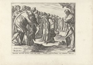 Christus heilt eine Frau mit Blutungen