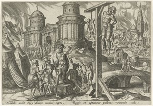 Der König von Ai wird aufgehängt