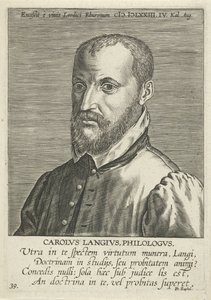 Porträt von Charles de Langhe von Philips Galle