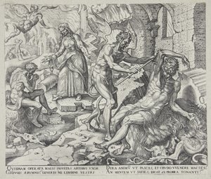 Satan schlägt Hiob mit seinen Geschwüren