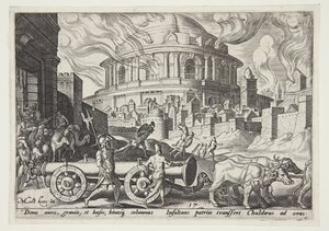 Die Chaldäer tragen die Säulen des Tempels von Jerusalem weg