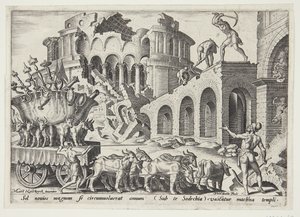 Die Chaldäer tragen die Tempelschätze fort