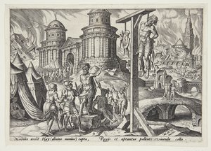 Der König von Ai gehängt von Philips Galle