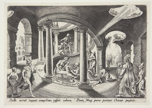 Die Anbetung der Heiligen Drei Könige von Philips Galle