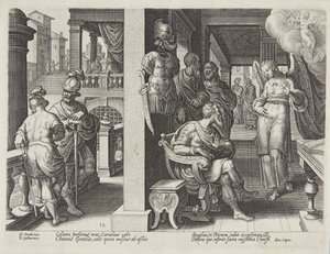Der Engel sendet Cornelius zu St. Peter