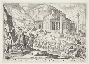 Die Zerstörung Jerusalems durch Kaiser Titus von Philips Galle