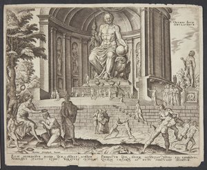 Die Statue des Jupiter in Olympia von Philips Galle