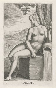 Wassernymphe Salmacis (Strom- und Wassernymphen, Nimpharum oceanitidum, ephydridum potamidum naiadum) von Philips Galle