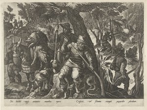 Schweinejagd mit Gewehren von Philips Galle