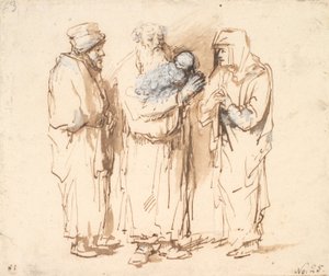 Joachim mit dem kleinen Christuskind, Anna und eine dritte Figur von Philips Koninck