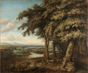 Der Eingang zum Wald von Philips Koninck