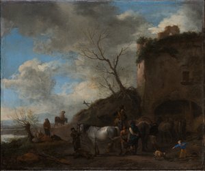 Reiter bei einem Schmied von Philips Wouwerman