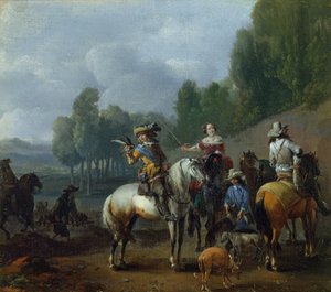Eine Falkenjagd von Philips Wouwermans or Wouwerman
