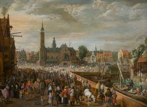 Ansicht des Grote Markt in Lier, frühes 17. Jahrhundert von Philips de Momper the Elder