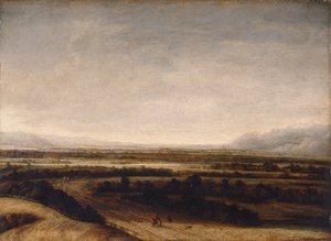 Flache Landschaft mit Blick auf ferne Hügel von Phillips de Koninck