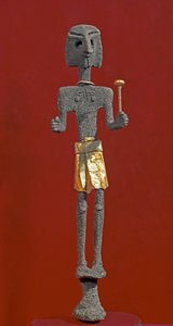 Phönizische Kunst: Statuette einer Gottheit aus Silber und Gold von Phoenician Phoenician